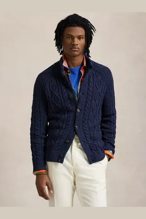 Ralph Lauren Polo Thick-Gauge Cotton Cable Knit Cardigan