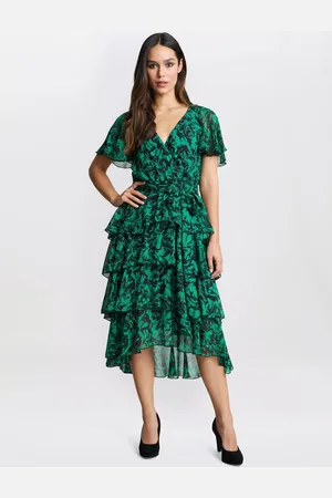 Gina Bacconi Lottie Floral Tiered Dress