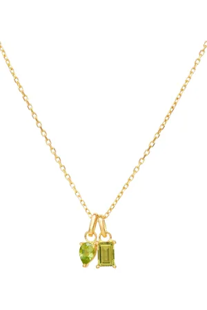 Dinny Hall Peridot and Quartz Duo Pendant Necklace