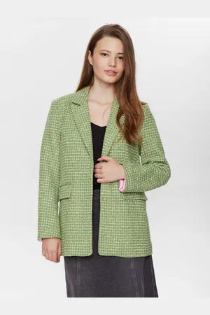 Numph Faustina Tweed Check Blazer