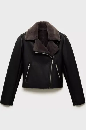 MANGO Cadi Faux Leather Slim Fit Biker Jacket
