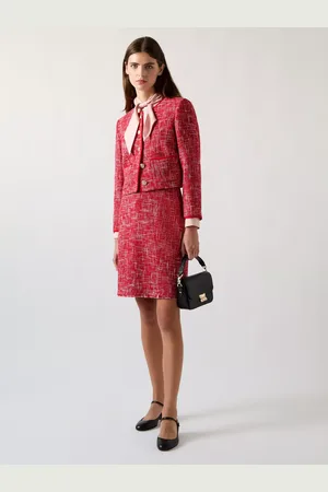L.K. Bennett Alexa Tweed Frayed Hem Skirt