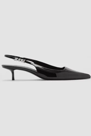 MANGO Solei Rhinestone Kitten Heel Shoes