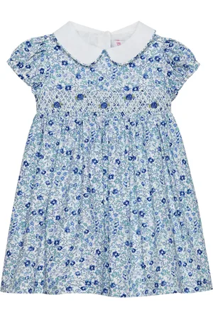 FrenchTrotters Baby Catherine Smocked Cotton Dress