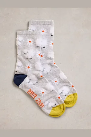 White Stuff Fluffy Sheep Organic Cotton Rich Ankle Socks