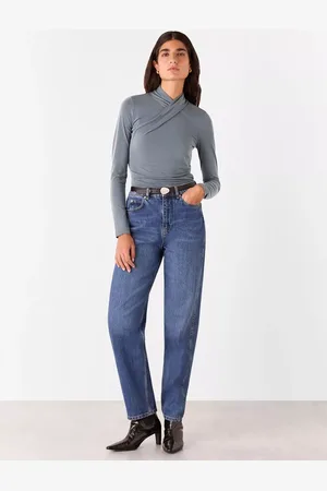 Whistles Drape Neck Jersey Top