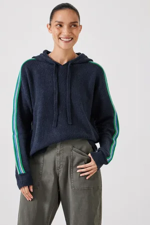 Hush Puppies Olivia Stripe Sleeve Knit Hoodie