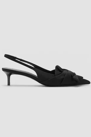 MANGO Nudo Bow Pointed Slingback Courts
