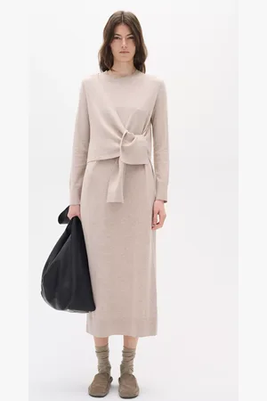 INWEAR Udelia Knitted Knot Front Slim Fit Midi Dress