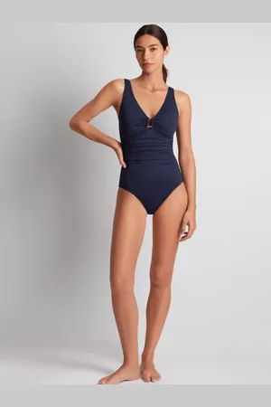 Ralph Lauren Lauren Ruched Ring Front Swimsuit