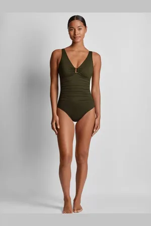 Ralph Lauren Lauren Ruched Ring Front Swimsuit