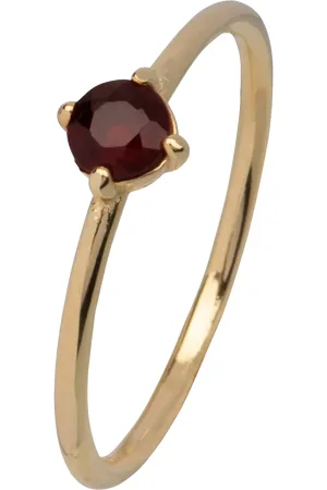 Ana Dyla Fleur Solitaire Garnet Ring