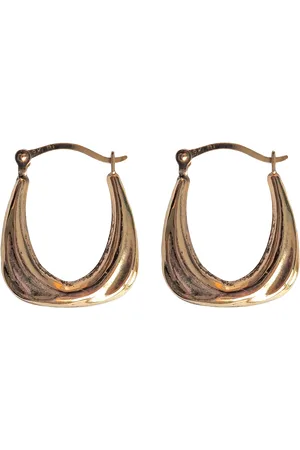 L & T Heirlooms Pre-Loved 9ct Yellow HInged Creole Hoop Earrings