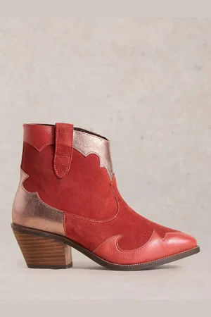 White Stuff Cherry Western Leather Boots