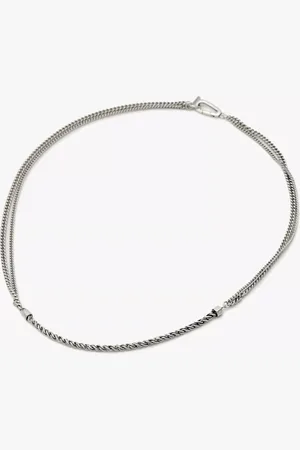 AllSaints Unisex Refined Double Curb Chain Necklace
