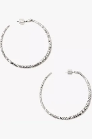 AllSaints Open Hoop Serpent Motif Earrings