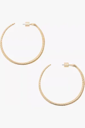 AllSaints Open Hoop Serpent Motif Earrings