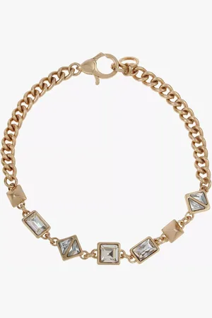 AllSaints Geometric Crystal Chain Bracelet