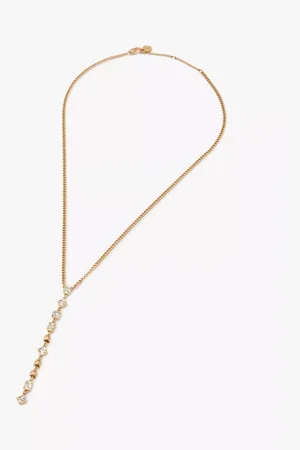 AllSaints Curb Chain Crystal Necklace