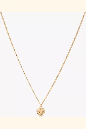 AllSaints Cubic Zirconia Puffy Heart Pendant Necklace