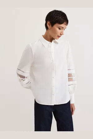 Phase Eight Emmelina Broderie Sleeve Shirt