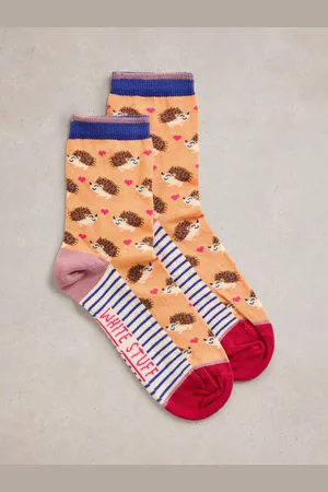 White Stuff Hedgehog Organic Cotton Rich Ankle Socks