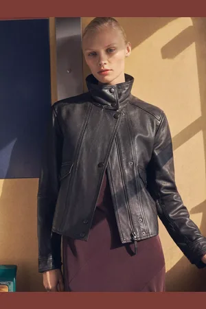 MANGO Comme Pure Leather Jacket