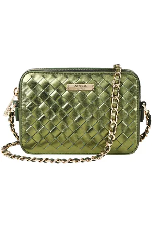 ASPINAL OF LONDON Milly Woven Leather Cross Body Bag