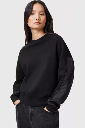 AllSaints Peggy Zip Sleeve Pure Organic Cotton Sweatshirt