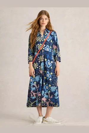 White Stuff Rua Abstract Shirt Dress