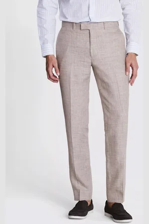 Moss Linen Slim Fit Suit Trousers