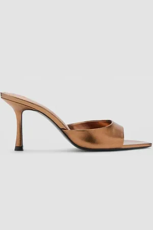 MANGO Pepy Metallic Pointed Heeled Sandals