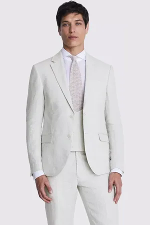 Moss Tailored Fit Linen Puppytooth Suit Jacket