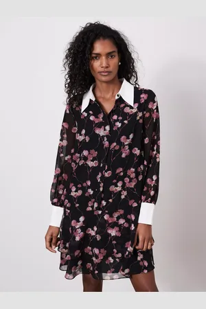 mint&berry Floral Mini Shirt Dress