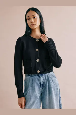 Albaray Cropped Knit Cardigan