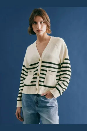 Albaray Relaxed Stripe Cotton Cardigan