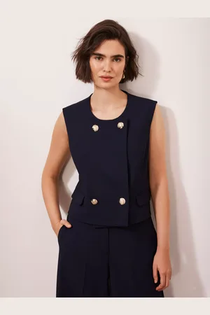 mint&berry Button Detail Double Breasted Waistcoat