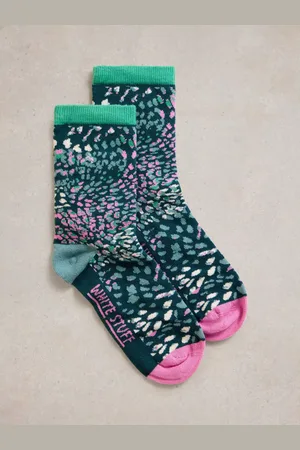White Stuff Firework Organic Cotton Rich Ankle Socks