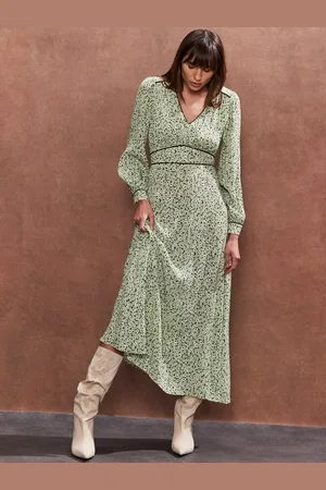Ro&Zo Ditsy Print Waist Detail Dress