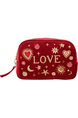 ELIZABETH SCARLETT Love Charm Pure Organic Cotton Make Up Bag