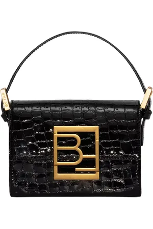 By Far Fran Croc Effect Leather Top Handle Bag
