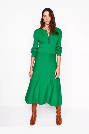 Boden Pru Scallop Trim Dress