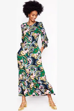 Boden Tabitha Floral Jersey Tiered Dress