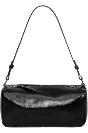 By Far Eva Creased Leather Shoulder Bag, Sparrow