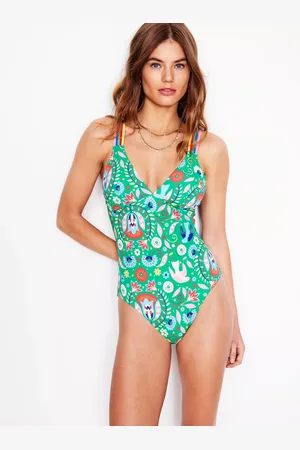 Boden Floral Rainbow Strap Swimsuit