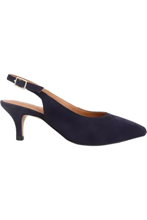 JONES BOOTMAKER Zaria Suede Kitten Heel Slingback Court Shoes
