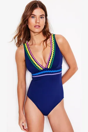 Boden Porto Ric Rac V-Neck Swimsuit