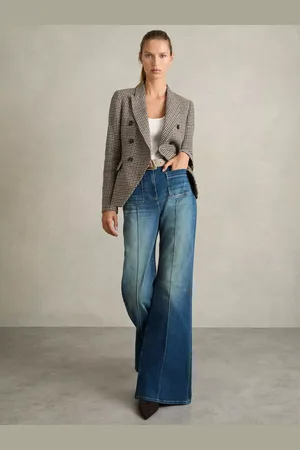 Reiss Petite Evie Textured Check Blazer