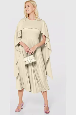 Closet Pleated Cape Dress