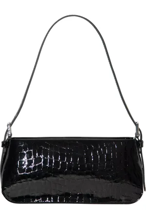By Far Dulce Croc Effect Leather Shoulder Bag, Autumn